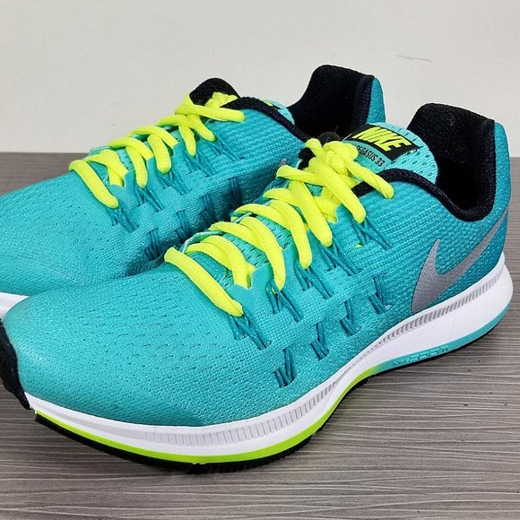 Nike 'Zoom Pegasus 33' Sneaker, Turquoise, Big Kid Size 3.5 / 35.5  (8-12 Years) - Picture 1 of 10